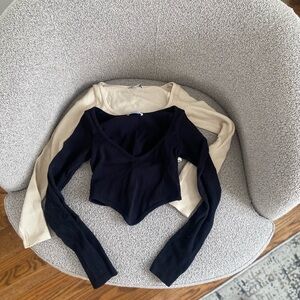 Bundle Two Zara Long Sleeve Crop Tops